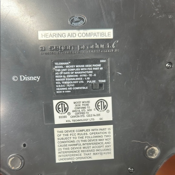 Disney Mickey Mouse Black and Red Vintage Phone - Picture 2 of 9